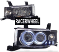 Scion XB 2003-up Halo Projector Headlights with LED Black Housing