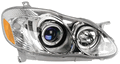 ANZO Toyota Corolla 2003-Up Angel Eyes (Halo) Projector Headlights Chrome/Blue (Ion)