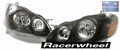 TYC Toyota Corolla 03-04 Black Housing Headlights Elegante